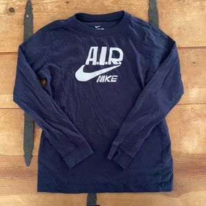 Nike Boys Navy Blue Long Sleeve Shirt